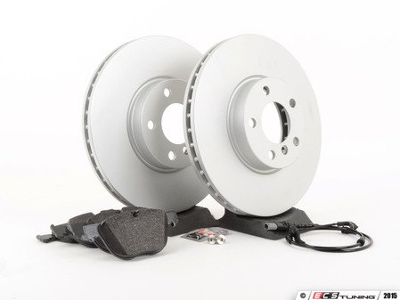 ES#2857579 - 342167932471KT1 - Front Brake Service Kit - Featuring ECS DD23 "Daily Driver" ceramic pads and coated rotors - Assembled By ECS - BMW