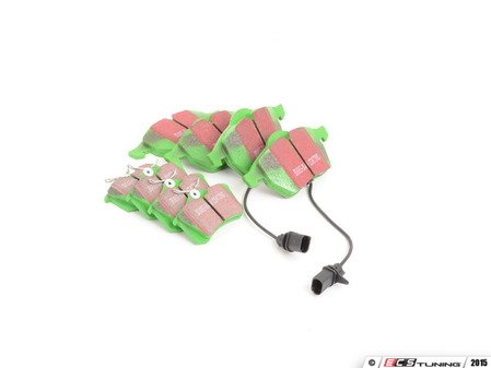 ES#2587020 - DP21114KT - Front & Rear GreenStuff Performance Brake Pad Kit - Restore your braking power on all four corners with these great, mildly upgraded GreenStuff pads! - EBC - Audi