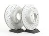 ES#2766123 - 34116855006KT6 - Performance Front & Rear Brake Service Kit - Featuring ECS GEOMET cross drilled and slotted rotors and Hawk HPS pads - Assembled By ECS - 
