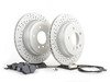 ES#2770197 - 34116855006KT8 - Performance Rear Brake Service Kit - Featuring ECS GEOMET cross drilled and slotted rotors and Hawk HPS pads - Assembled By ECS - 