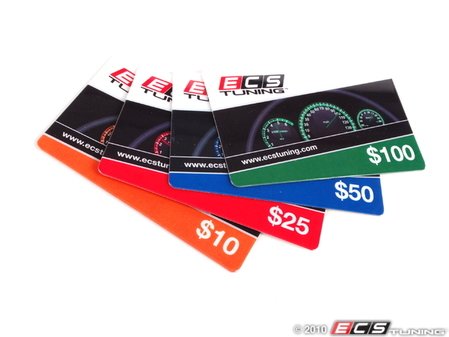 ES#2710386 - ECSEGC - Virtual Gift Card - The perfect gift for every car enthusiast, available in denominations from $50 to $1000! Add to cart to choose the value of the gift card.

Call in for assistance when ordering. - ECS Gift Cards - Audi BMW Volkswagen Mercedes Benz MINI Porsche