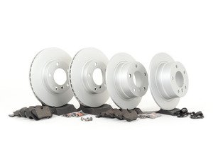 ES#2837258 - 34116864060kt2KT - Front & Rear Brake Service Kit - Featuring Meyle Platinum rotors and ECS DD23 ceramic brake pads. - Assembled By ECS - BMW