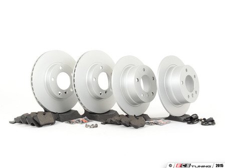 ES#2837258 - 34116864060kt2KT - Front & Rear Brake Service Kit - Featuring Meyle Platinum rotors and ECS DD23 ceramic brake pads. - Assembled By ECS - BMW