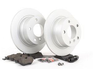 ES#2837214 - 34216758552KT - Rear Brake Service Kit - Featuring Meyle Platinum rotors and Vaico pads - Assembled By ECS - BMW