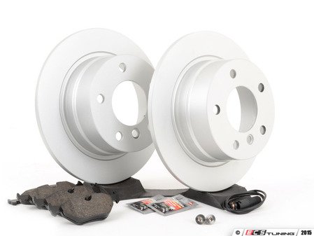 ES#2837214 - 34216758552KT - Rear Brake Service Kit - Featuring Meyle Platinum rotors and Vaico pads - Assembled By ECS - BMW