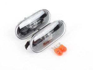 ES#5294 - ECS949117SKT-A - Smooth Style Side Marker Set - Smoke - (NO LONGER AVAILABLE) - Fender-mounted side markers with amber bulbs - ECS - 