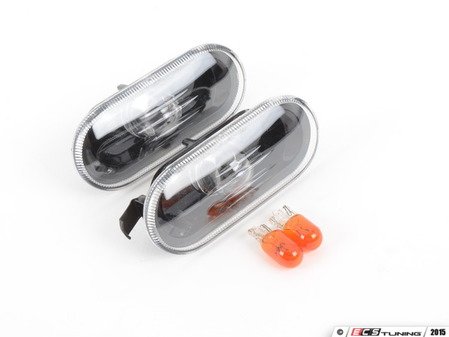 ES#5294 - ECS949117SKT-A - Smooth Style Side Marker Set - Smoke - (NO LONGER AVAILABLE) - Fender-mounted side markers with amber bulbs - ECS - 
