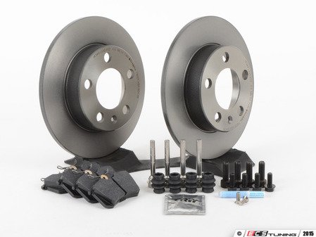 ES#2763186 - 1J0698014KT -  Rear Brake Service Kit (232x9) - Featuring Brembo rotors and ECS EP24 Enthusiast Performance pads - Assembled By ECS - Audi Volkswagen