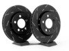 ES#523017 - USR931 - Rear Slotted Brake Rotors - Pair (256x22) - Upgrade to a slotted rotor for improved braking - EBC - Audi Volkswagen
