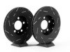 ES#523017 - USR931 - Rear Slotted Brake Rotors - Pair (256x22) - Upgrade to a slotted rotor for improved braking - EBC - Audi Volkswagen