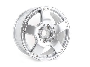 ES#2960353 - 4Z76010251H7kt - 17" Overlap 5-Spoke Wheels - Set Of Four - 17"x7.5" ET25 5x112 Silver - Genuine Volkswagen Audi - Audi