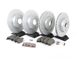 ES#2762497 - 2044212812KT6 - Front & Rear Brake Service Kit - Featuring Meyle Rotors And Pads - Assembled By ECS - Mercedes Benz