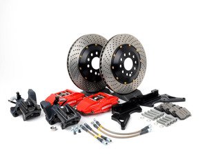 ES#2918995 - st83.135.002G.72 - rear 2 piston Big Brake Kit (345x28) - Upgrade to 2 piece rotors (drilled), (2) piston calipers (red), & high performance pads - StopTech - 