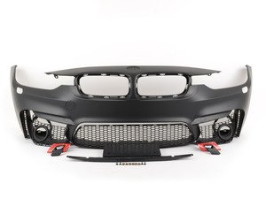 ES#2794877 - F30m3ft - M3 Front Bumper Conversion - With Fog Light Grilles - Add the look of the M3 to your 3-Series - ECS - BMW