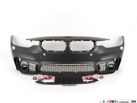 ES#2794878 - F30M3FT-PDC - M3 Front Bumper Conversion - Add the look of the M3 to your 3-Series - ECS - BMW