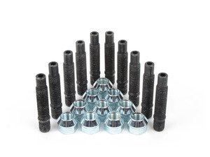 ES#2876942 - m12x15studkt1 -  Wheel Stud Conversion Kit - M12x1.5 With conical Seat Lug Nuts - set of 10 - Make wheel changes faster and easier - Assembled By ECS - Audi Volkswagen