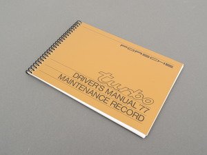 ES#1529774 - WKD467420 - 1977 911 Turbo Owner's Manual - Complete spiral-bound driver's manual - Genuine Porsche - Porsche