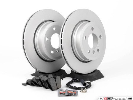 ES#2862825 - 34113400151KT2 - Rear Brake Service Kit - Featuring ECS V5 coated rotors and ECS DD23 "Daily Driver" ceramic pads. - Assembled By ECS - BMW