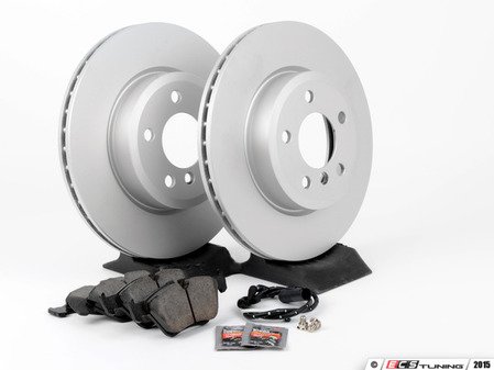 ES#2862824 - 804322196441KT - Front Brake Service Kit - Featuring ECS V5 coated rotors and ECS DD23 "Daily Driver" ceramic pads. - Assembled By ECS - BMW
