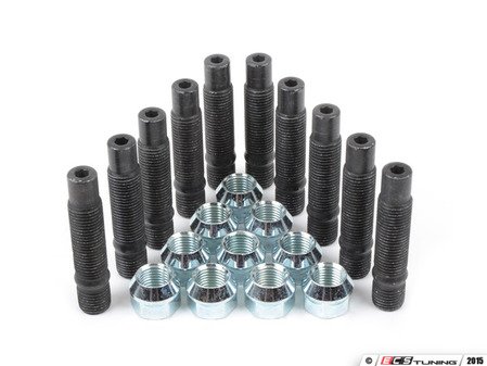 ES#2876945 - M14X15STUDKT2 -  Wheel Stud Conversion Kit - M14x1.5 With Conical Seat Lug Nuts - Set of 10 - Make wheel changes faster and easier - ECS - Volkswagen