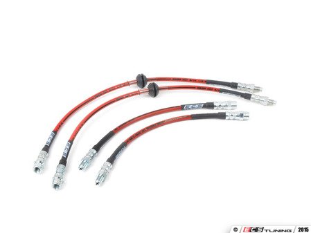 ES#2848087 - e6061xissblKT - Exact-Fit Stainless Steel Brake Lines - Complete Kit - Increase your brake pedal feel with these ECS DOT-compliant brake line kit for your E60/E61 5-Series Xi - ECS - BMW
