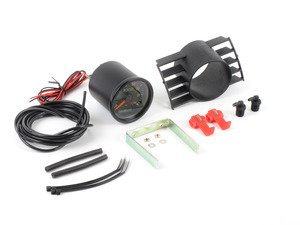 ES#2877213 - GAU005K2KT -  Angled Vent Pod Boost Gauge Kit - Includes 30 PSI Electronic Boost Gauge, Vent Pod (center-left) and a threaded male NoBuzz Boost Connector. - Assembled By ECS - Volkswagen