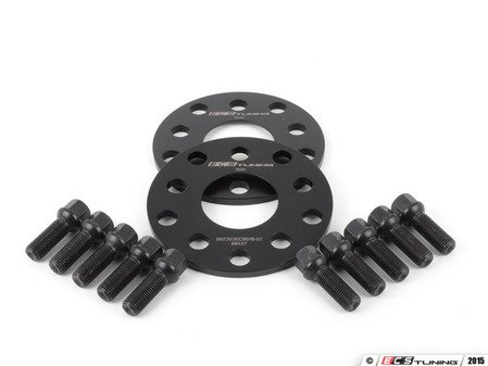 ES#2748247 - ECS10243KTWBLKT -  ECS Wheel Spacer And Bolt Kit - 7mm With Black Ball Seat Bolts - Comes with everything you need to install spacers on two wheels - ECS - Audi Volkswagen