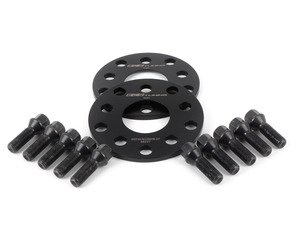 ES#2748248 - ECS10243KTWBLTKT - ECS Wheel Spacer & Bolt Kit - 7mm With Black Conical Seat Bolts - Complete kit for two wheels, comes with everything you need to install spacers on your aftermarket wheels - ECS - Audi Volkswagen