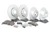 ES#2587625 - 40454112KT1 - Front & Rear Brake Service Kit - Featuring Zimmermann rotors with ECS DD23 "Daily Driver" ceramic pads. - Assembled By ECS - Volkswagen