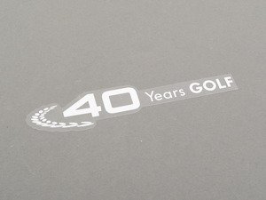 ES#2785957 - 5G0853279A - "40 Years Golf" Decal - Celebrate the Golf's 40th Anniversary with this decal from Volkswagen - Genuine Volkswagen Audi - Volkswagen