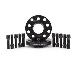 ES#2748262 - ECS40255571WBKT1 - ECS Wheel Spacer & Bolt Kit - 20mm With Black Conical Seat Bolts - Complete kit for two wheels, comes with everything you need to install spacers on your aftermarket wheels - ECS - Audi Volkswagen