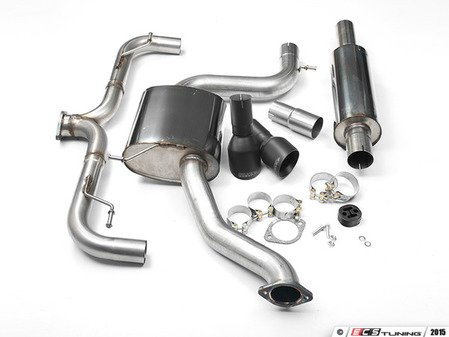 ES#2828238 - SSXVW229 - 3" Cat-Back Exhaust System - Resonated - Get that Exhaust tone you've been looking for! Features 3" construction with 4" Matte Black "GT100" style tips. - Milltek Sport - Volkswagen