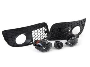 ES#252719 - OPNZZAFOG - Projector Fog Light Conversion Kit - With Open Honeycomb Grilles - Convert your standard fogs to projector style, featuring Ziza projector fog lights with 9006 bulbs. - Assembled By ECS - 