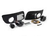 ES#252675 - MK5GLIFGZZA - Projector Fog Light Install Kit - With Open Honeycomb Grilles - Everything you need to add Ziza projector fog lights featuring 9006 bulbs - Assembled By ECS - 