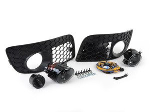 ES#252675 - MK5GLIFGZZA - Projector Fog Light Install Kit - With Open Honeycomb Grilles - Everything you need to add Ziza projector fog lights featuring 9006 bulbs - Assembled By ECS - 