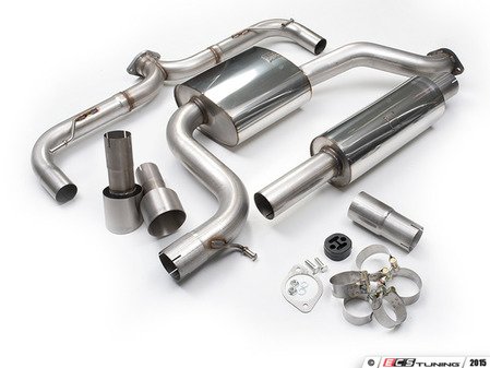 ES#2828237 - SSXVW228 - 3" Cat-Back Exhaust System - Resonated - Get that Exhaust tone you've been looking for! Features 3" construction with 4" Titanium "GT100" style tips. - Milltek Sport - Volkswagen