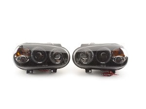 ES#2857518 - PR0-YD-VG99-BK - Projector Headlight Set - Black - Black housings with fog lights - Spyder - Volkswagen
