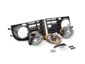 ES#2718437 - 1K0998008 - Fog Light Conversion Kit - 5 Bar Grille - Complete fog light installation kit for your MKV Rabbit - includes bulbs - Assembled By ECS - Volkswagen