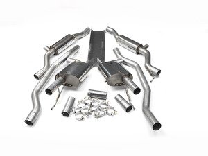 ES#2827890 - SSXPO017 - Cat-Back Exhaust System - Resonated - (NO LONGER AVAILABLE) - 2.75" stainless steel exhaust for use with stock tips - Milltek Sport - 