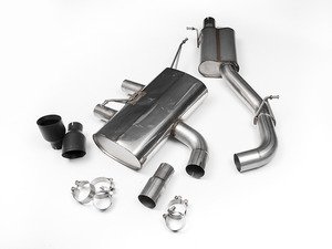 ES#2828229 - SSXVW220 - 3" Cat-Back Exhaust System - Resonated - Get that Exhaust tone you've been looking for! Features 3" construction with 4" Black Velvet "GT100" style tips. - Milltek Sport - Volkswagen