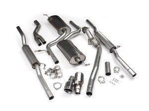 ES#2827275 - SSXAU089 - Cat-Back Exhaust System - Resonated - 2.5" stainless steel with dual 100mm polished tips - Milltek Sport - Audi