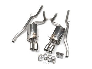 ES#2827261 - SSXAU048 - Cat-Back Exhaust System - Non-Resonated - 2.25" stainless steel with quad 76.2mm polished tips - Milltek Sport - Audi
