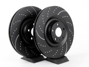 ES#2153590 - GD1607 - Front Dimpled & Slotted Brake Rotors - Pair (385x36mm) - Upgrade your stopping power - EBC - Audi