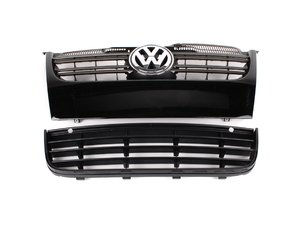 ES#1892592 - 1K0853671A041 - 2010 Wolfsburg Edition Grille Kit - Glossy black upper and lower center grilles - Genuine Volkswagen Audi - Volkswagen