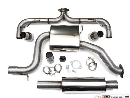 ES#2828239 - SSXVW230 - 3" Cat-Back Exhaust System - Resonated - Get that Exhaust tone you've been looking for! Features 3" construction with 4" Polished "GT100" style tips. - Milltek Sport - Volkswagen
