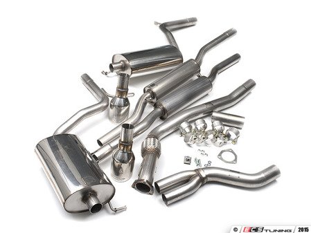 ES#2827262 - SSXAU049 -  B7 A4 2.0T Cat-Back Exhaust System - Resonated - 2.5" stainless steel with dual Jet 100mm polished tips - Milltek Sport - Audi