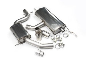 ES#2862515 - tbmk6gti7KT - MK6 GTI 2.0T 2.75" Turbo Back Exhaust System - Resonated - Get that Exhaust tone you've been looking for! Features 2.75" turboback construction with dual 3.5" "Jet" style tips - Milltek Sport - Volkswagen
