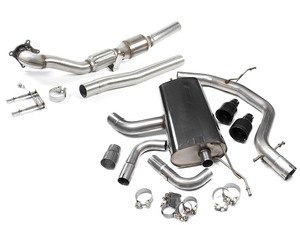 ES#2862464 - tbmk6gti5KT - MK6 GTI 2.0T 2.75" Turbo Back Exhaust System - Non-Resonated - Get that Exhaust tone you've been looking for! Features 2.75" cat-back construction with black dual 4" "GT100" style tips, and a 3" downpipe with a high-flow cat - Milltek Sport - Volkswagen
