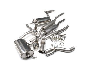ES#2827276 - SSXAU090 - Cat-Back Exhaust System - Resonated - 2.5" stainless steel with dual 100mm polished tips - Milltek Sport - Audi