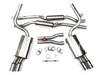 ES#2827260 - SSXAU046 - Cat-Back Exhaust System - Resonated - 2.25" stainless steel with quad 76.2mm polished tips - Milltek Sport - Audi